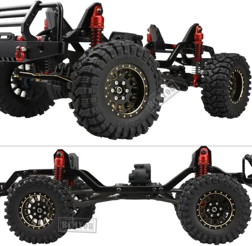 Miniatura 6 de Llantas y ruedas de latón completo RC de 1.2 pulgadas Beadlock para auto de oruga RC 1/18 1/24 Trx4m Axial SCX24 FMS FCX24, 4