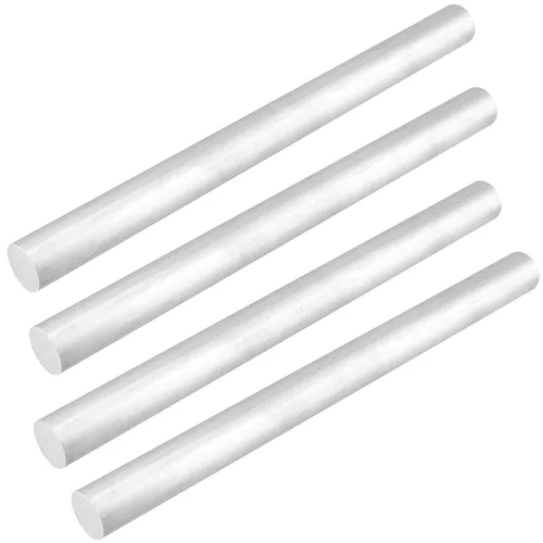 JAPCHET Paquete de 4 varillas redondas de aluminio de 1 pulgada de diámetro, barra redonda de aluminio larga de 13 pulgadas, stock redondo de