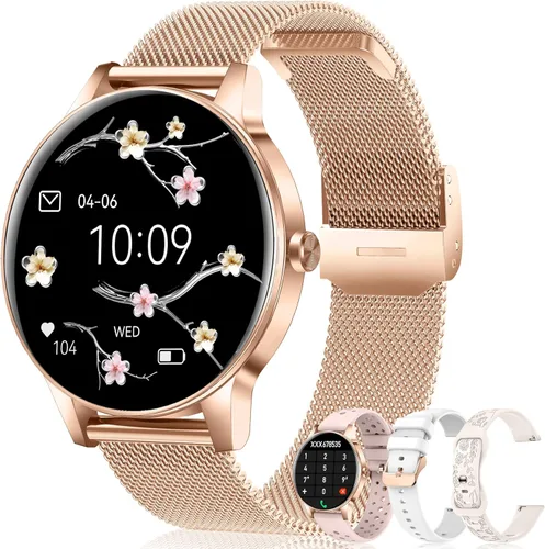 Miniatura 11 de Reloj inteligente para mujer (respuesta/hacer llamadas), reloj de seguimiento de actividad física de 1.27 pulgadas con más de 130 modos deportivos