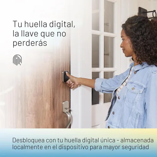 Miniatura 2 de Yale Security Assure Lock - Cerradura de seguridad de 2 táctiles, cerradura inteligente de puerta de entrada con llave de gamuza negra con teclado