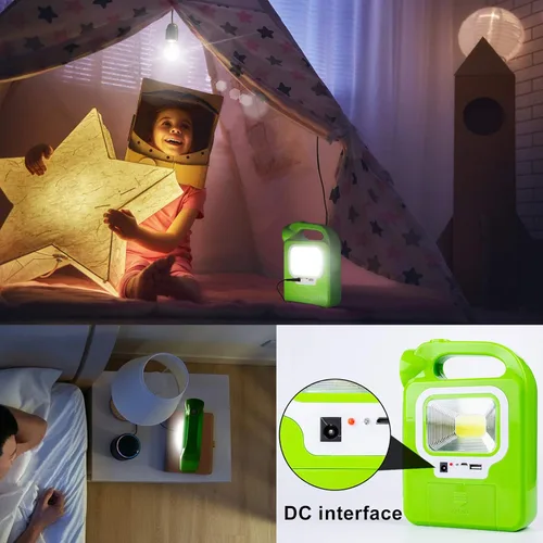 Miniatura 5 de Linterna solar para camping, accesorios esenciales, linterna LED recargable para cortes de energía, luces de tienda de campaña para emergencias