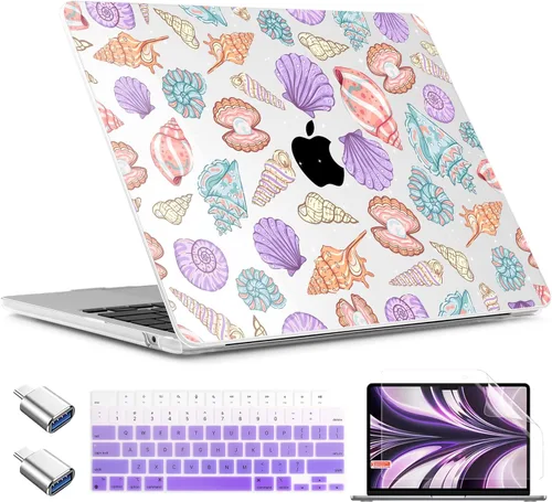 Miniatura 24 de TWOLSKOO Funda para MacBook Air de 15 pulgadas 2025 2024 2023 versión M4 A3241 M3 A3114 M2 A2941, carcasa rígida de plástico y protector