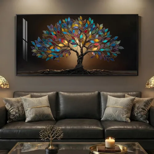 Miniatura 21 de Arte de pared botánico vintage con marco grande para sala de estar, impresiones de pintura en lienzo floral rústico neutro, cuadro retro de flores