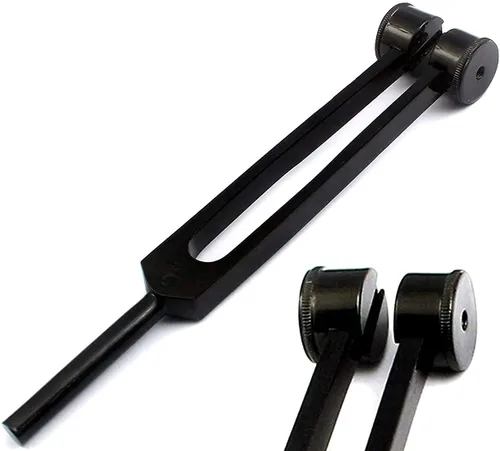 Edición Limitada - Tactical Black - AMT 128 Hz Instrumento de horquilla de afinación de grado médico con pesos fijos, aleación de aluminio no