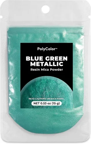 Miniatura 4 de Polvo de Mica PolyColor para Kits de Resina Epoxi 15 gramos, Polvo de Tinte de Pigmento Efectos Metálicos Tierra Azul para Resina de Fundición, Azul