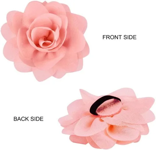 Miniatura 3 de Blueberry Pet Paquete de 2 collares de gato, The Flower Power Perfect Orange ajustable para gato con campana y flor desmontable, cuello de 9 a 13