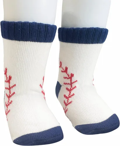 Miniatura 3 de BAICAIYU Calcetines de béisbol para el primer cumpleaños para bebé, 2 piezas, calcetines para recién nacidos, tubo mediano, lindo traje de béisbol