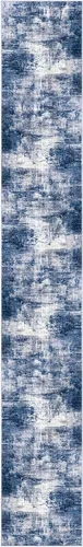 Miniatura 1099 de IOHOUZE Alfombra abstracta lavable de 3 x 12 pies para pasillos, antideslizante para cocina, camino de entrada de lana sintética para interiores