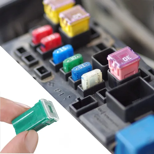 Miniatura 7 de Kit de surtido de 30 fusibles para automóviles, fusibles automotrices de perfil alto y bajo en forma de caja para camiones, coches, vehículos