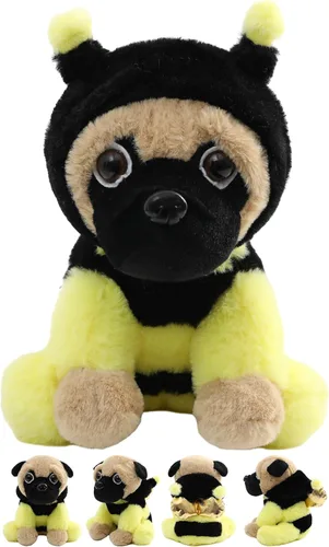 Miniatura 3 de Lindo animal de peluche de carlino para cosplay como cordero de oveja blanca, juguete suave para perro con disfraz de cordero de oveja, grandes