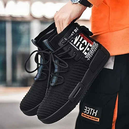 Miniatura 7 de RUNMAXX - Tenis para caminar para hombre a la moda con cordones con estilo tenis para correr atléticos casuales