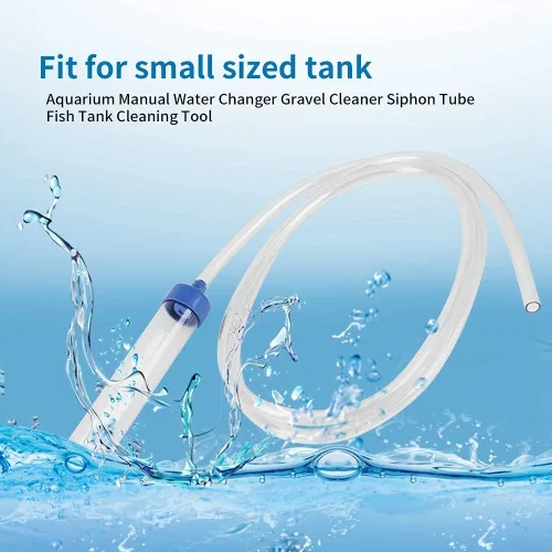 Miniatura 2 de Cambiador de agua manual Limpiador de grava, filtro de agua, tubo de sifón, herramienta de transferencia de fluidos, bomba de vacío de arena de PVC