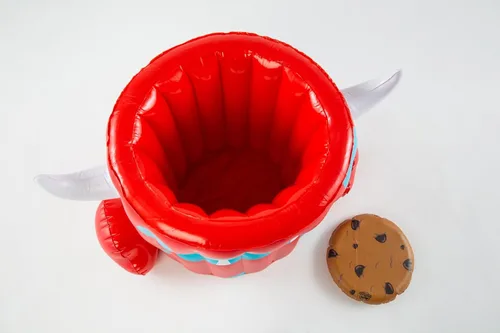 Miniatura 3 de Monster Disc Can Toss - Juego de piscina, objetivo flotante inflable con discos de lanzamiento de galletas, juego de agua para fiestas en la piscina