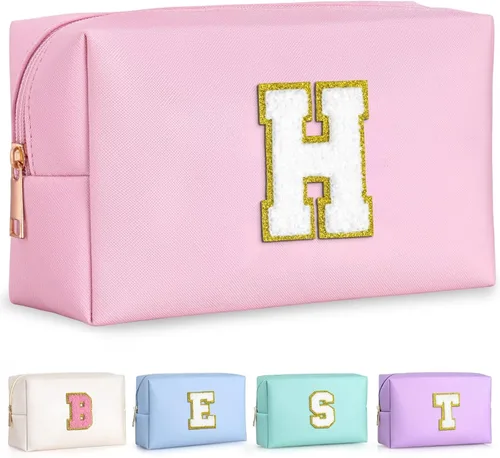 Miniatura 120 de TOPEAST - Bolso de maquillaje para mujer, G Blanco nacarado-rosa