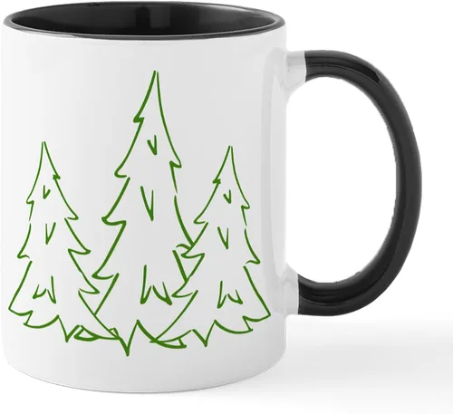 Miniatura 13 de CafePress Cardinal In Snowy Tree - Taza de café de cerámica (11 oz)