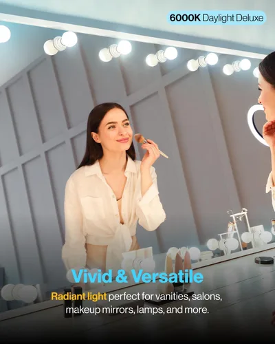 Miniatura 2 de Sunco - Paquete de 12 bombillas LED G25 para espejo de baño, equivalente a 40 W, 6000 K luz diurna de lujo, regulable, 450 LM, base E26, bombilla