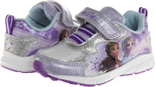 Miniatura 6 de Disney Zapatillas de deporte Frozen para niñas, sin cordones, con luz, para correr (bebéniña pequeña), Púrpura tornasol