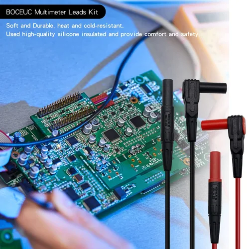 Miniatura 7 de Cables de prueba de multímetro, juego de adaptador de sonda de prueba de aguja de medidor, clips de alineador, kit de cables de prueba electrónicos