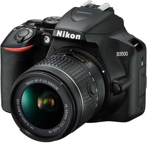 Nikon D3500 24.2 MP Cámara DSLR con lente AF-P DX NIKKOR 18-55 mm f/3.5-5.6G VR (1590B) – (Reacondicionada)