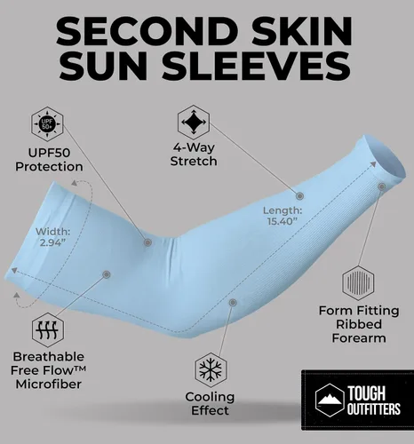 Miniatura 5 de Mangas de brazo de protección solar UV para hombres y mujeres, manga de enfriamiento de compresión deportiva UPF 50, base de cáncer de piel
