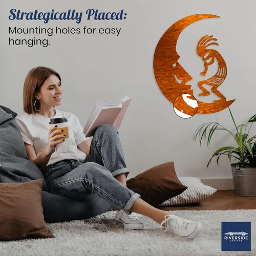 Miniatura 5 de Riverside Designs Kokopelli - Arte de pared de acero para exteriores, resistente e impermeable, fabricado en Estados Unidos
