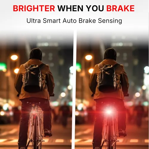 Miniatura 2 de Protect Your Tail — TAILGATOR Bike Brake Light, Auto Brake Signal, 300 Lumen Rear Light, Day/Night Sensing, USB Rechargeable