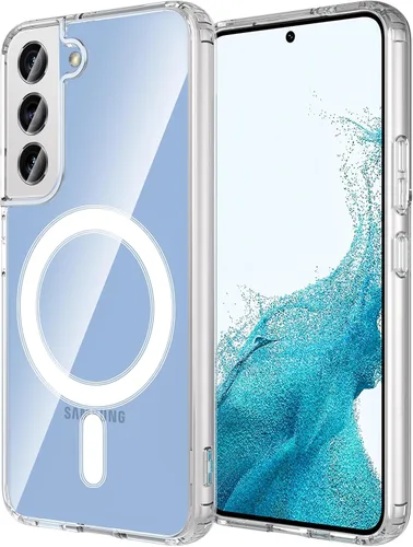 Miniatura 19 de Hensinple Funda Magnética para Samsung Galaxy S22, Funda para Teléfono Galaxy S22 [Compatible con MagSafe], Cubierta Magnética Transparente