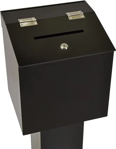 Miniatura 8 de Kingdom - Caja de sugerencias de pie con candado, caja de colección de acrílico con área de exhibición grande extraíble, ideal para donaciones