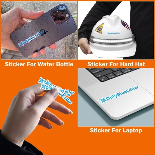Miniatura 2 de Calcomanía de soldador con cuello azul, calcomanías divertidas para soldador, calcomanías divertidas para casco, calcomanías de vinilo impermeable