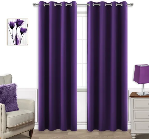 Miniatura 66 de Cortinas opacas de 72 pulgadas extra anchas para dormitorio, puerta corrediza de vidrio y patio, 2 paneles con ojales para oscurecer ventana grande