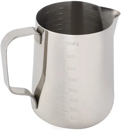 Miniatura 7 de Jarra de leche de 34 onzas/33.8 fl oz, jarra de espuma de leche, espumador de leche, jarra de leche para café, taza de vaporizador, taza de café