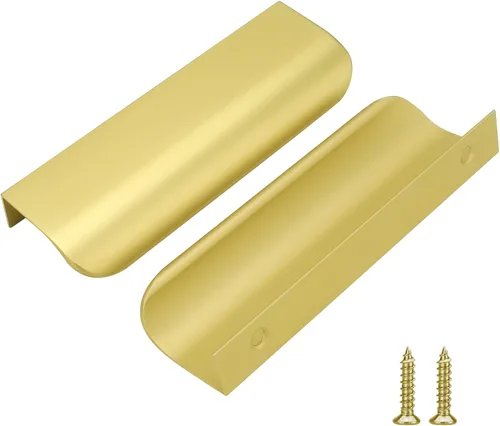 Miniatura 35 de Goldenwarm Paquete de 6 manijas de gabinete de cocina de 3 pulgadas, tiradores negros para armarios, tiradores de borde, accesorios de cocina negros