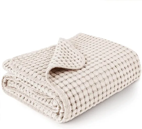 Miniatura 13 de Konssy Manta de Bebé de Gofre - Suave y Acogedora Manta de Arrullo para Guardería, Manta Ligera para Niños Pequeños para Niños y Niñas, Ideal