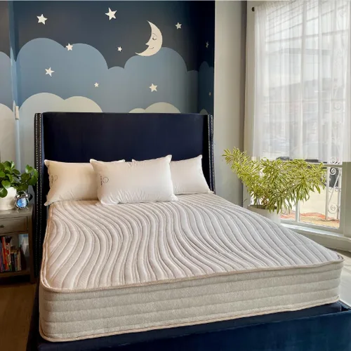 Ethical Mattress CO - Colchón híbrido sin toxinas de 10 pulgadas, fabricado en los Estados Unidos con algodón orgánico, lana, látex y resortes