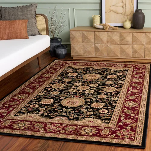Miniatura 32 de SAFAVIEH Lyndhurst Collection - Alfombra de área de 9 x 12 pies, color marfil y rojo, diseño oriental tradicional, no desprende pelusa y de fácil