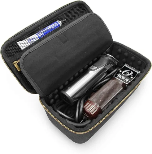 CASEMATIX Estuche de peluquería para cortapelos, timbres para el cabello, recortadoras, delineador de acabado en T, estuche de viaje para