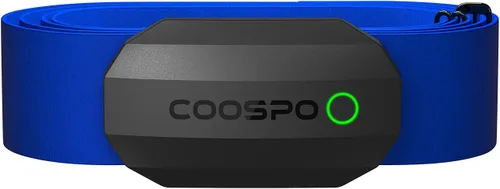 COOSPO Bluetooth Heart Rate Monitor Chest Strap H808S, ANT+ BLE HR Monitor Chest, HRM IP67 Waterproof, 300H Battery Life Negro azul