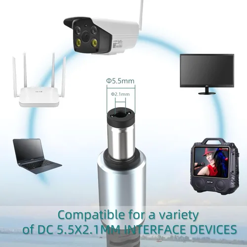 Miniatura 4 de Cable de alimentación USB C a CC de 3.3 pies x 0.083 in, para laptop Starlink mini cable de carga USB C entrada a salida DC5521 20V5A, funciona