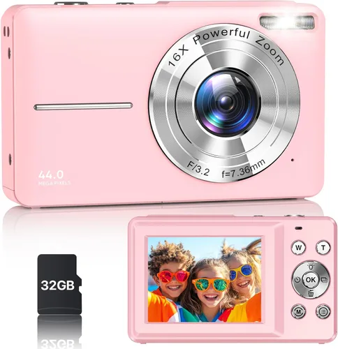 Miniatura 9 de Cámara digital, la última cámara digital FHD 1080P para adolescentes con tarjeta SD, cámaras antisacudidas y disparos, cámaras portátiles con zoom