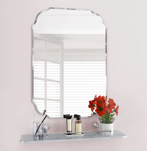 Miniatura 11 de KOHROS Espejo ovalado sin marco de 20 x 28 pulgadas, espejo de pared de baño con borde biselado pulido, antioxidante, vidrio templado (plateado)