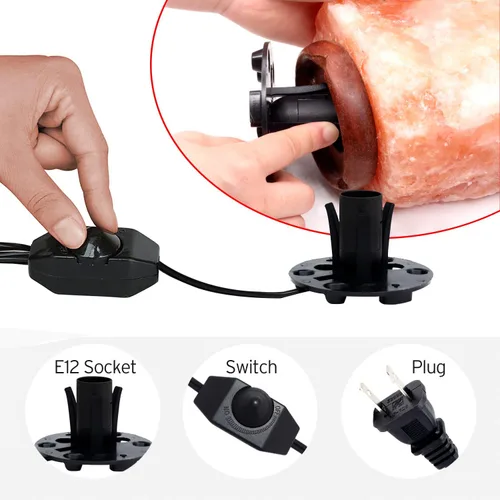 Miniatura 2 de Betus Cable de alimentación de lámpara de sal de repuesto original mejorado con interruptor de control de intensidad y montaje de base para lámparas