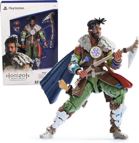 Miniatura 14 de PlayStation Horizon Forbidden West, Figura de acción Aloy Deluxe de 6 pulgadas con 15 accesorios, The Shapes Collection, para fanáticos