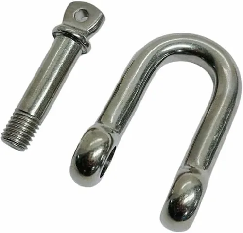 Miniatura 6 de 10 pieza 5/32" Cadena D Grillete de acero inoxidable con tornillo Pin 150 Lb