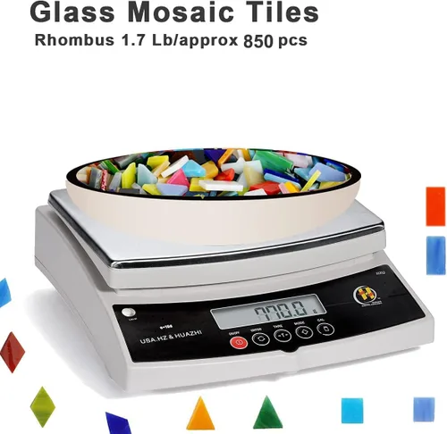 Miniatura 4 de Pocoukate Kit de azulejos de mosaico para manualidades, azulejos de mosaico de vidrio a granel, 850 piezas, 4 formas mixtas, suministros