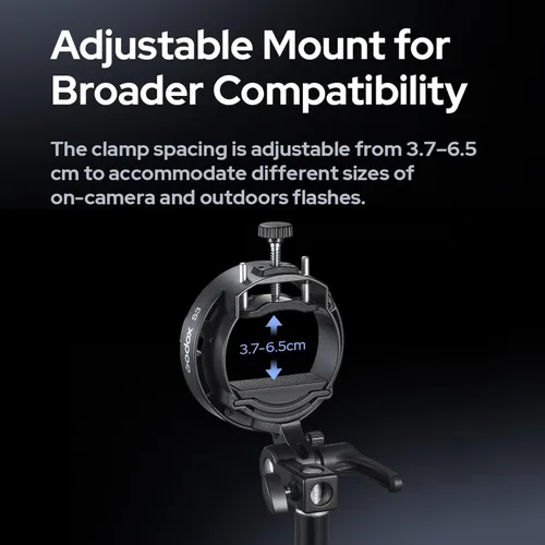 Miniatura 8 de GODOX S3 Speedlite Bowens - Soporte para flash Godox V1 V100 V1Pro V860III TT350 AD100 AD200 AD300 Speedlite Strobe Flashes, soporte tipo S, control