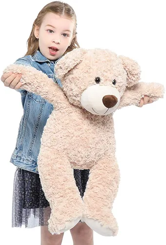 Miniatura 5 de Tezituor Oso de Peluche Marrón Beige de 24 Pulgadas - Juguetes de Oso de Peluche para Niños y Niñas