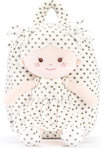 Miniatura 41 de Onetoo Mochila para niños pequeños, regalos de regreso a clases, mochilas para niñas y niños con muñecas de bebé ligeras y suaves en vestido