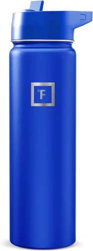 Miniatura 48 de IRON °FLASK Frasco de hidratación para acampar y senderismo con pajilla, botella de agua deportiva de acero inoxidable con aislamiento de boca