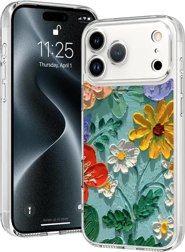Miniatura 11 de OOK Magnetic for iPhone 17 Case Clear Pretty Flower Girls Women [Not Yellowing][Screen Protector] [ MagSafe Compatible] with Full Camera Lens