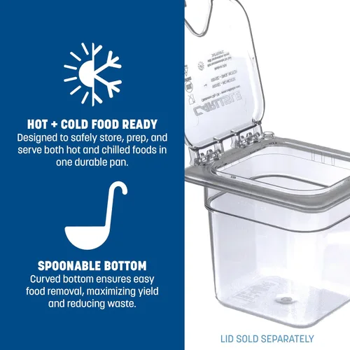 Miniatura 4 de Carlisle FoodService Products Storplus - Recipiente para alimentos, contenedor de almacenamiento de alimentos con esquinas para cucharar